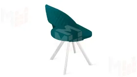 Стул Гэтсби К2 Белый матовый, Велюр Confetti Izumrud