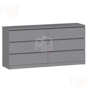 Комод Варма 6Д серый