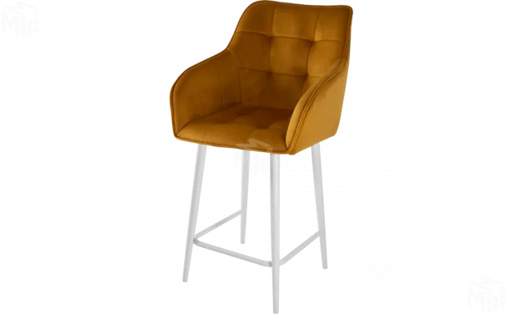 Полубарное поворотное кресло Мони К Confetti chai tea/белый