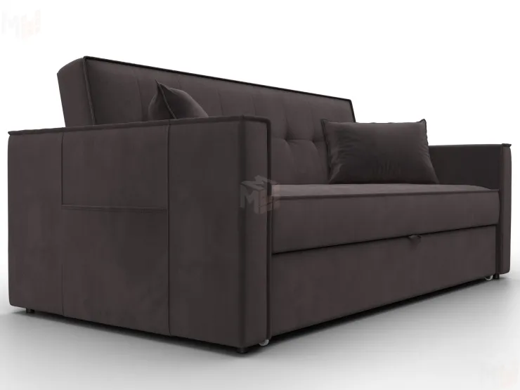 Диван прямой Лига-104 (160) ( SEVEN 727 коричневый )