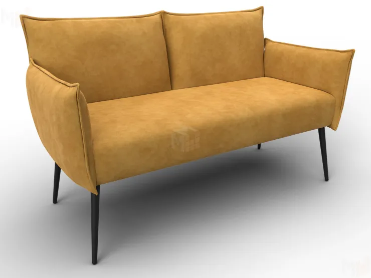 Диван прямой Лига-083 ( велюр BRUT 10 желтый )