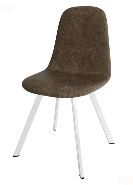 Стул Кассиопея (замша карамель, ноги профиль белый)