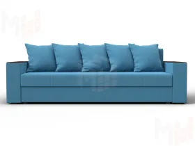 Диван прямой Дубай Лайт ( Амур 10 голубой )