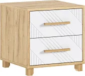 Ирис Тумбы прикроватные (2шт) (Браш Вайт, Дуб Крафт)