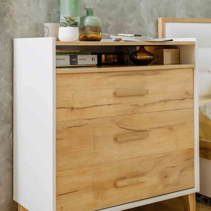 Комод  Айрис 455 Белый/Дуб золотистый