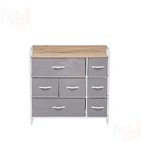 Комод Leset Ноа 7 ящ., Каркас Белый, Светло-серый (Белый/Светло-серый)