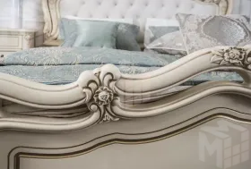 Кровать Мона Лиза 180х200 см с мягким изголовьем крем