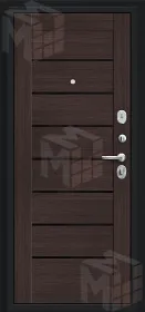 Входная металлическая дверь Техно Букле черное/Wenge Veralinga