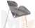 Кресло дизайнерское DOBRIN EMILY (серая ткань AF7, хромированная сталь)