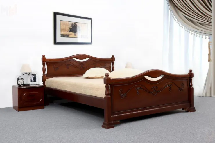 Кровать Людмила 16 орех светлый 1200х2000