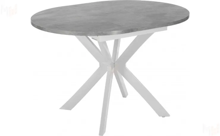 Стол раскладной Вега Лофт D100  Бетон / Белый