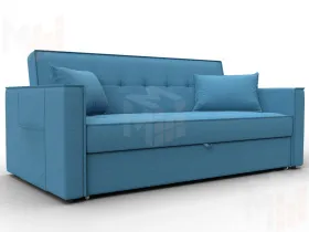 Диван прямой Лига-104 (160) ( Амур 10 голубой )
