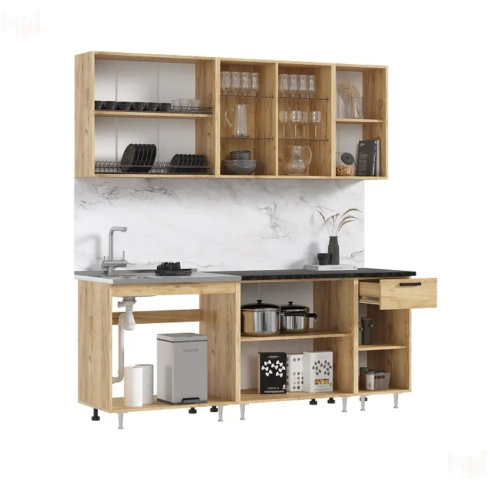 Кухня Рио New 2,0/900 (490) комп №3 (Дуб крафт, Дуб крафт (Кастилло темный)