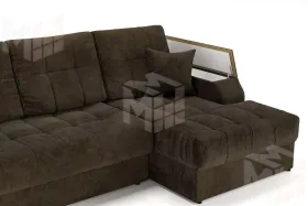 Угловой диван-кровать Лас-Вегас Коричневый правый 