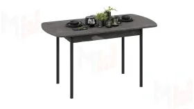 Стол обеденный Крит Черный, Железный камень