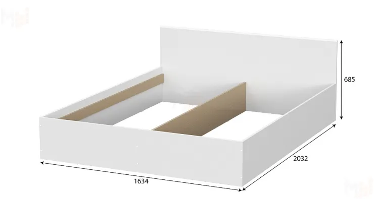 Кровать Токио двойная универсальная (1,6 x 2,0)