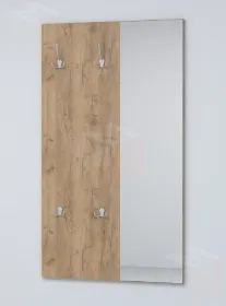 Вешалка с Зеркалом ВЗ-1 Эго Дуб Крафт Золотой