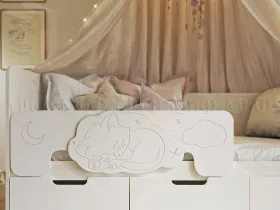 Детская кровать Юниор-4 (1,8) шарли белый