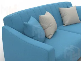 Диван-книжка Лига-095 НПБ ( Амур 10 голубой )