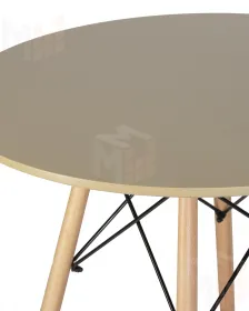 Стол обеденный DOBRIN CHELSEA`80 (ножки светлый бук, столешница бежевая)
