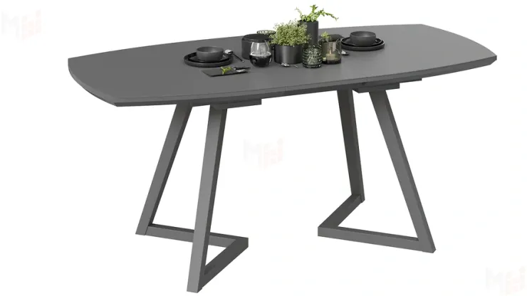 Стол обеденный TESCA 2 Графит, Стекло графит матовое