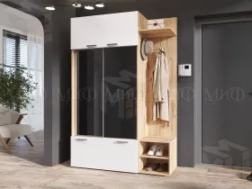 Прихожая Стелла (Дуб крафт/белый глянец)