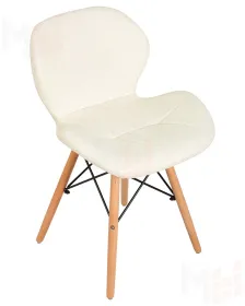 Стул обеденный DOBRIN BUTTERFLY (ножки светлый бук, цвет сиденья кремовый)