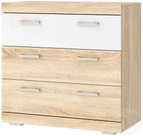 Комод Соната КС-900 Сонома-Белый глянец