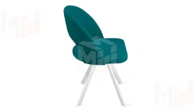 Стул Гэтсби К2 Белый матовый, Велюр Confetti Izumrud