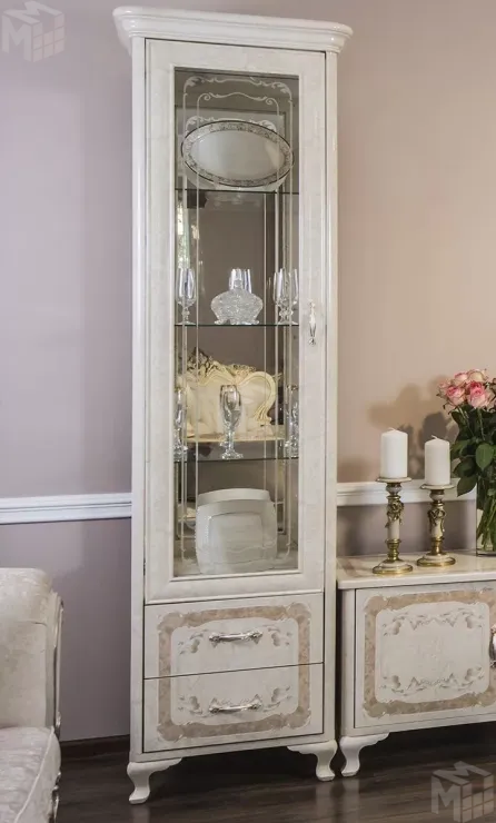 Витрина Патрисия 1-ств крем корень глянец