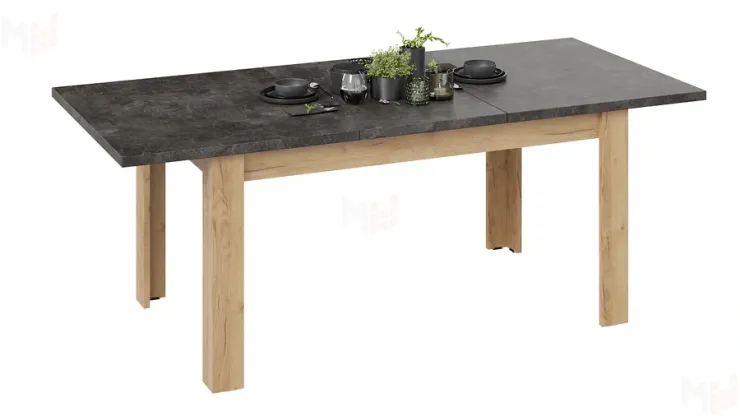 Стол обеденный Ванкувер тип 1  Дуб Крафт золотой, Ателье темное