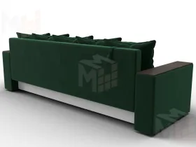 Диван прямой Дубай Лайт ( SEVEN 626 зеленый )