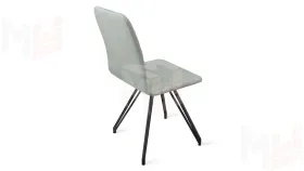 Стул Стенли К4 Черный муар, Велюр Confetti Silver