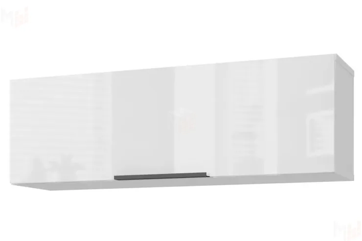 Полка навесная Слайд Белый глянец