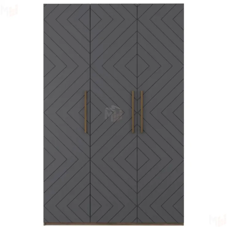 Шкаф трёхстворчатый Копенгаген (дуб самдал/серый графит)