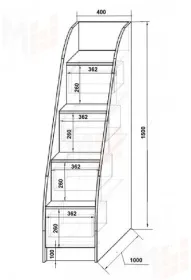 Двухъярусная кровать Фанки Кидз-2 с лестницей-комодом