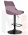 Стул барный DOBRIN JOSEPH BLACK (пудрово-сиреневый велюр (MJ9-52))