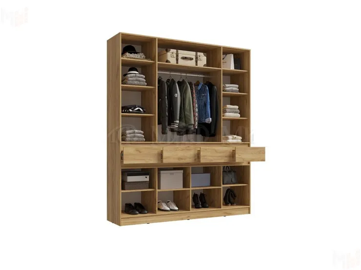 Шкаф Роджина 4-х створчатый (белый глянец)