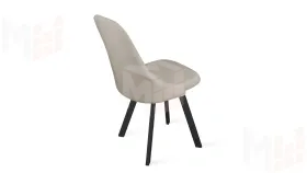 Стул Франк (паук) исп. 2 - ДП2-30 Черный матовый/Catania Ivory (бежевый)