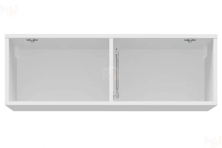 Полка навесная Слайд Белый глянец