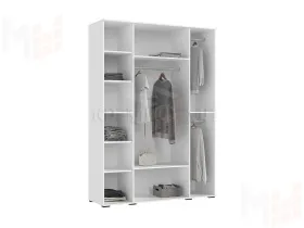 Шкаф Норд 4-х створчатый (белый/белый глянец)