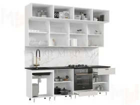 Кухня Престиж 2,4 Браш лайт грей