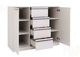 Комод Николь 8 Кашемир/Ручки-черные матовые