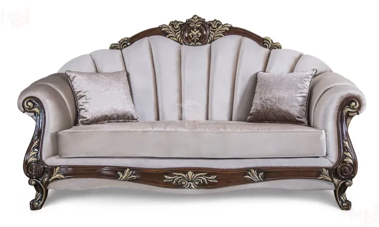 Диван Марселла 3х местный корень дуба глянец