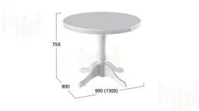 Стол обеденный Орландо Т1 исп.2 - Б-111 Белый матовый