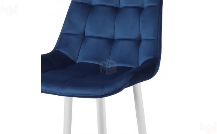 Полубарный поворотный стул Эйден Confetti blue/белый