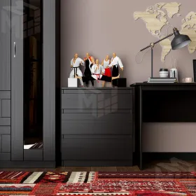 2.03.02.060.5 КАСТОР комод 3 ящика RU Дуб Венге