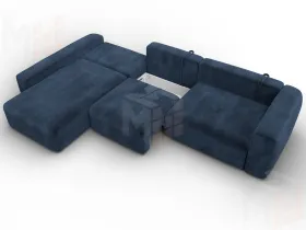 Диван угловой Лига-066 НПБ Лонг угол левый ( TOWER 13 синий )