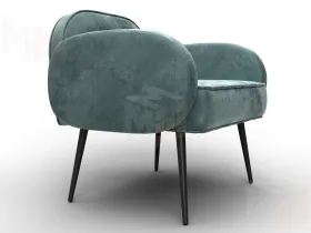 Кресло Лига-086 ( велюр NUVOLA 73 серо-бирюзовый )