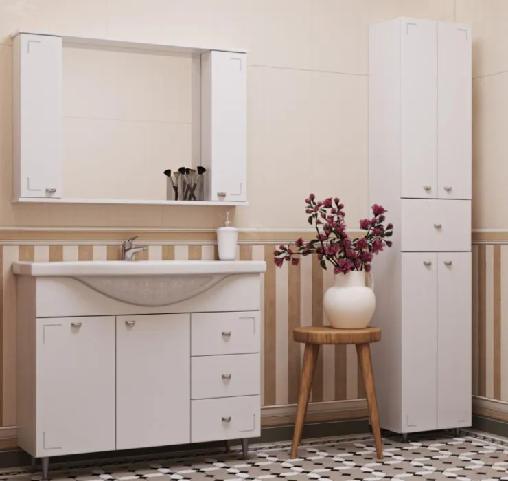 Мебель для ванных комнат серии "Классик Айсберг" Домино